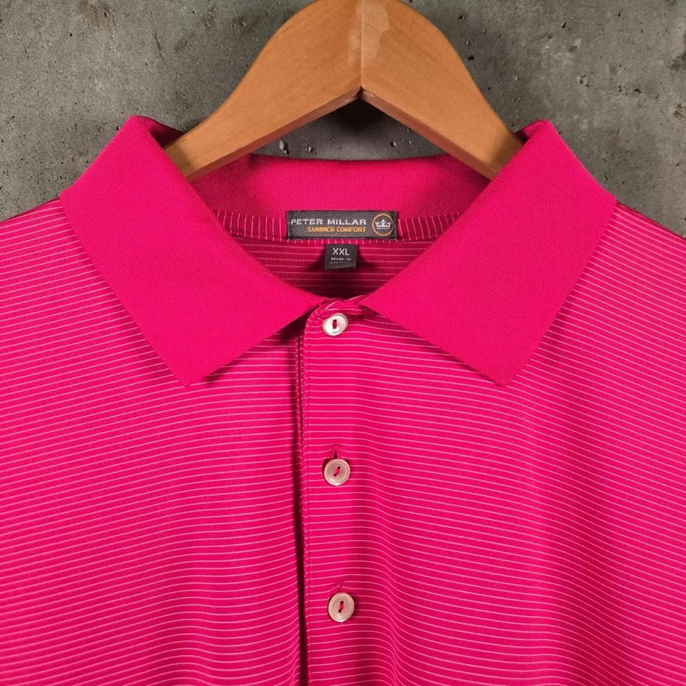 Peter Millar Pink Pinstripe Polo by Peter Millar, photographed by Sniffing Dog Vintage